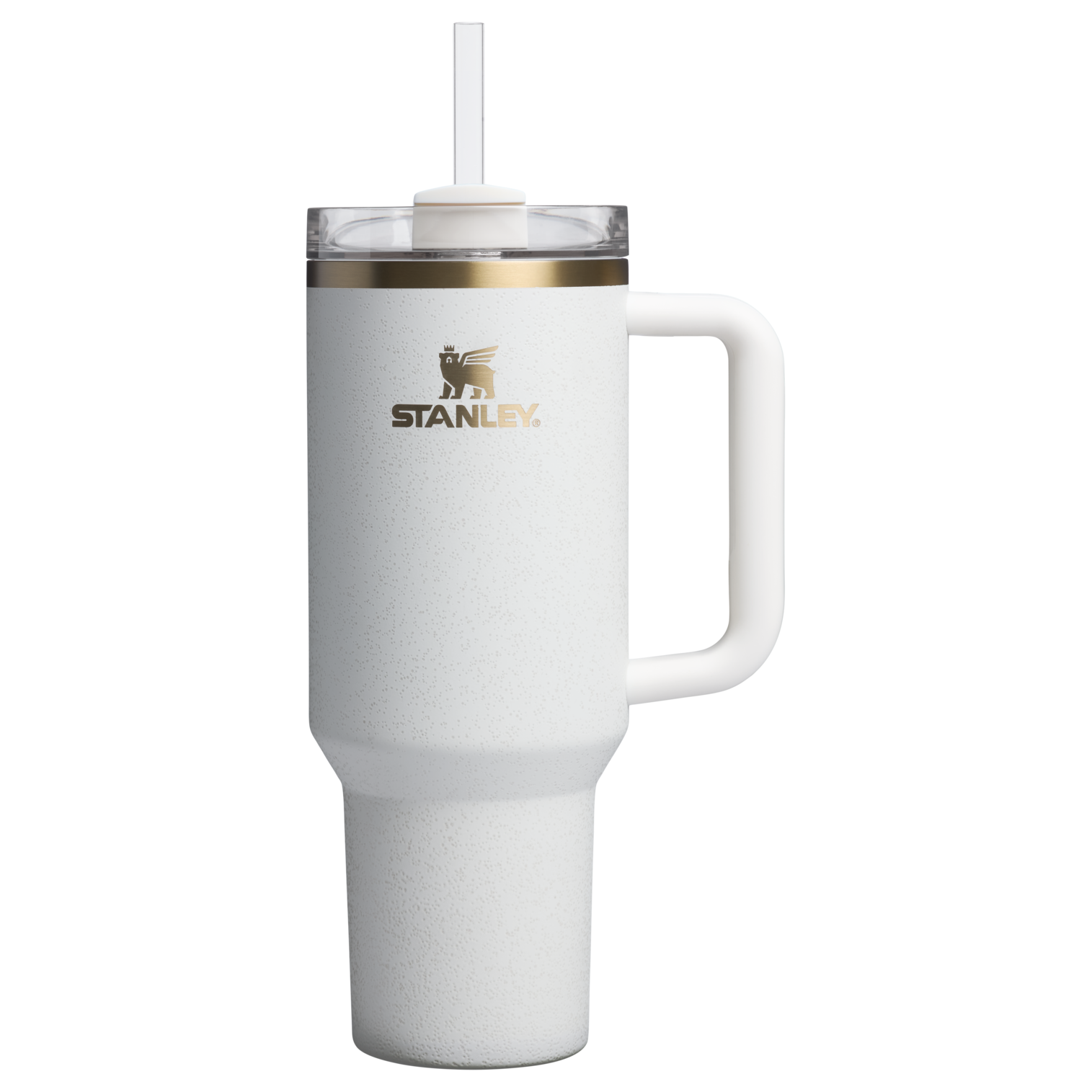 Splash-Resistant FlowState The Quencher H2.0 Flowstate Tumbler D050X - Double-Wall Vacuum Insulated Travel Tumbler with Straw - Cream Moon