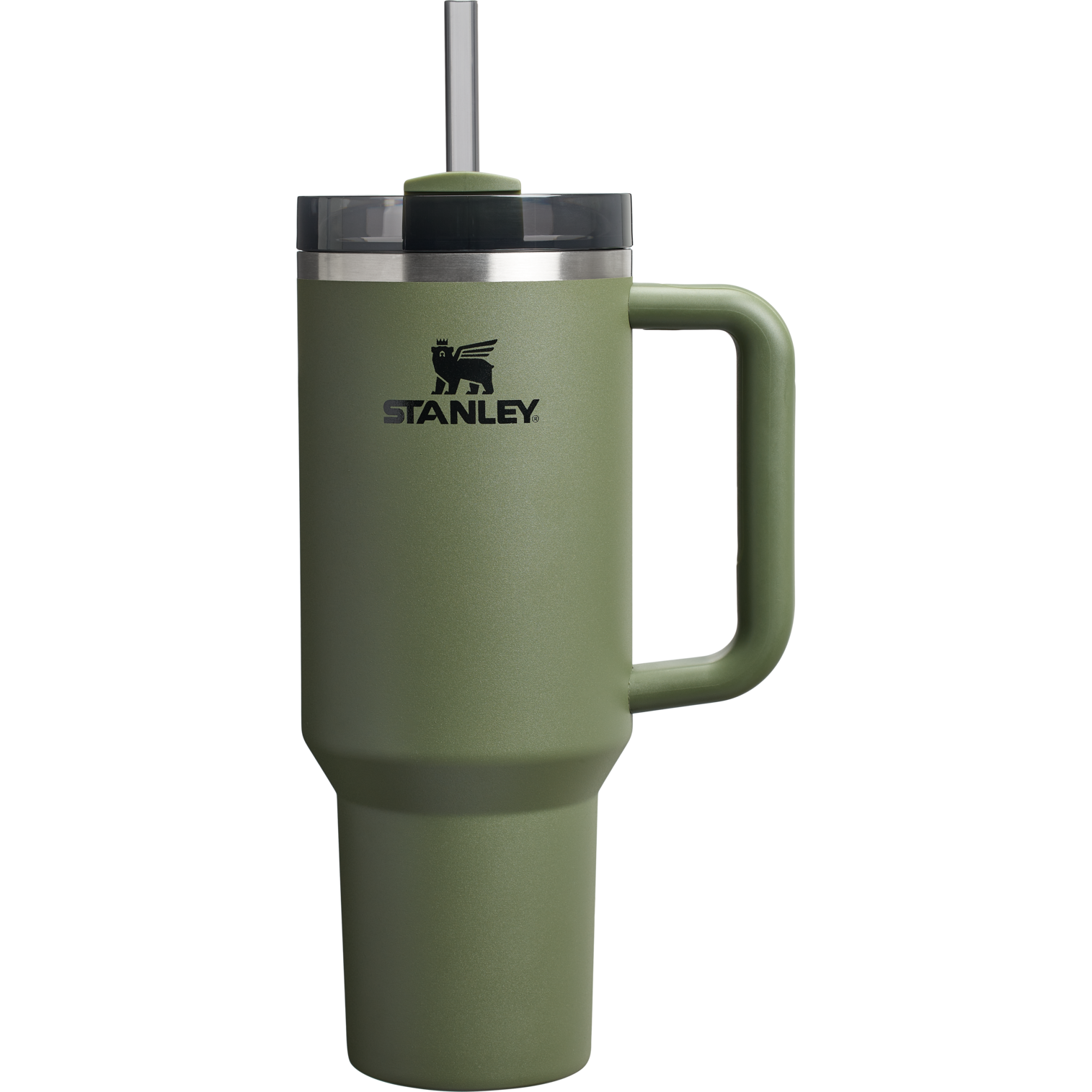 Double-Wall Vacuum The Quencher H2.0 Flowstate Tumbler  | Stanley Create D332L - 40oz Large Capacity Car-Cup Friendly Quencher - Dried Pine