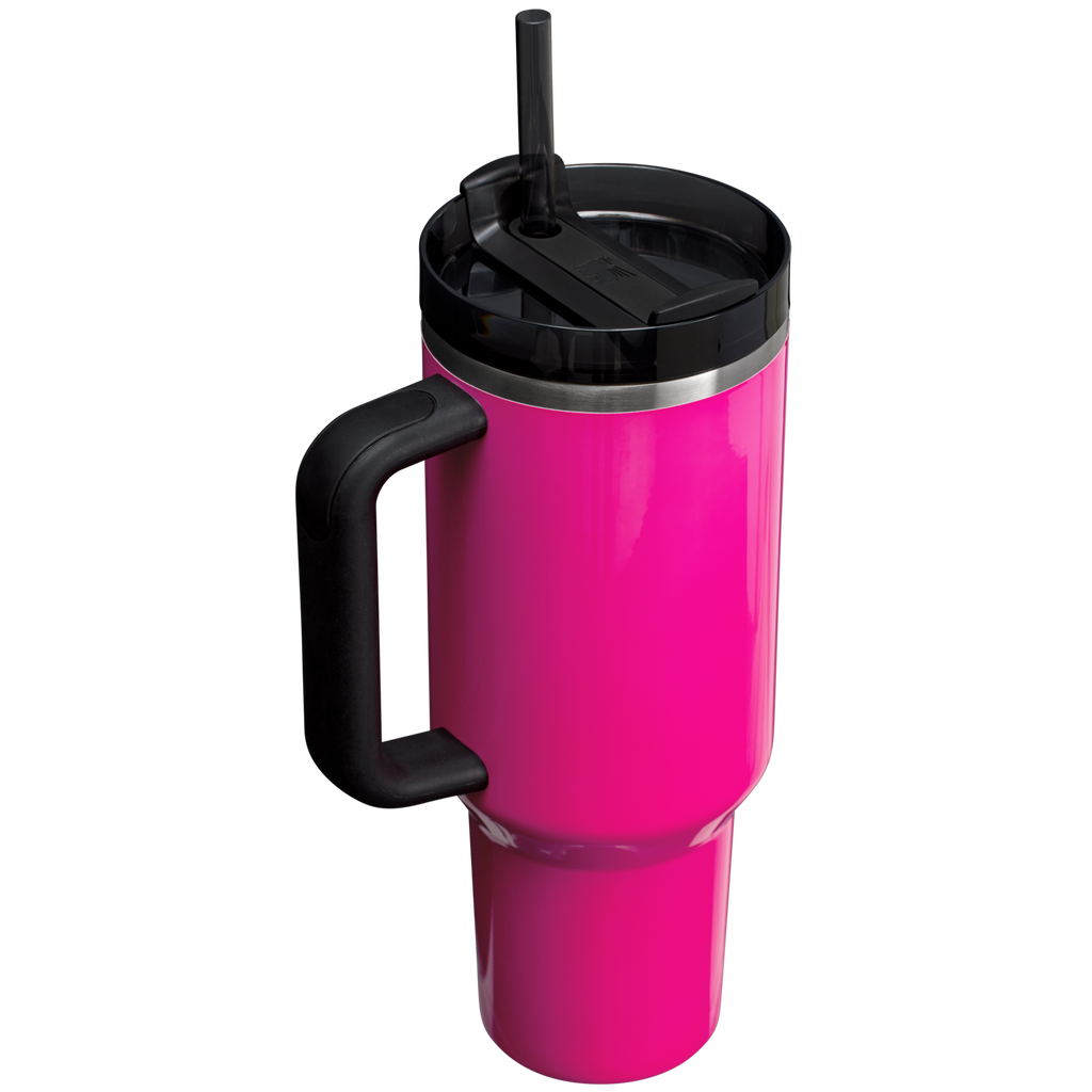 Splash-Resistant FlowState The Quencher H2.0 Flowstate Tumbler D050X - Double-Wall Vacuum Insulated Travel Tumbler with Straw Detail