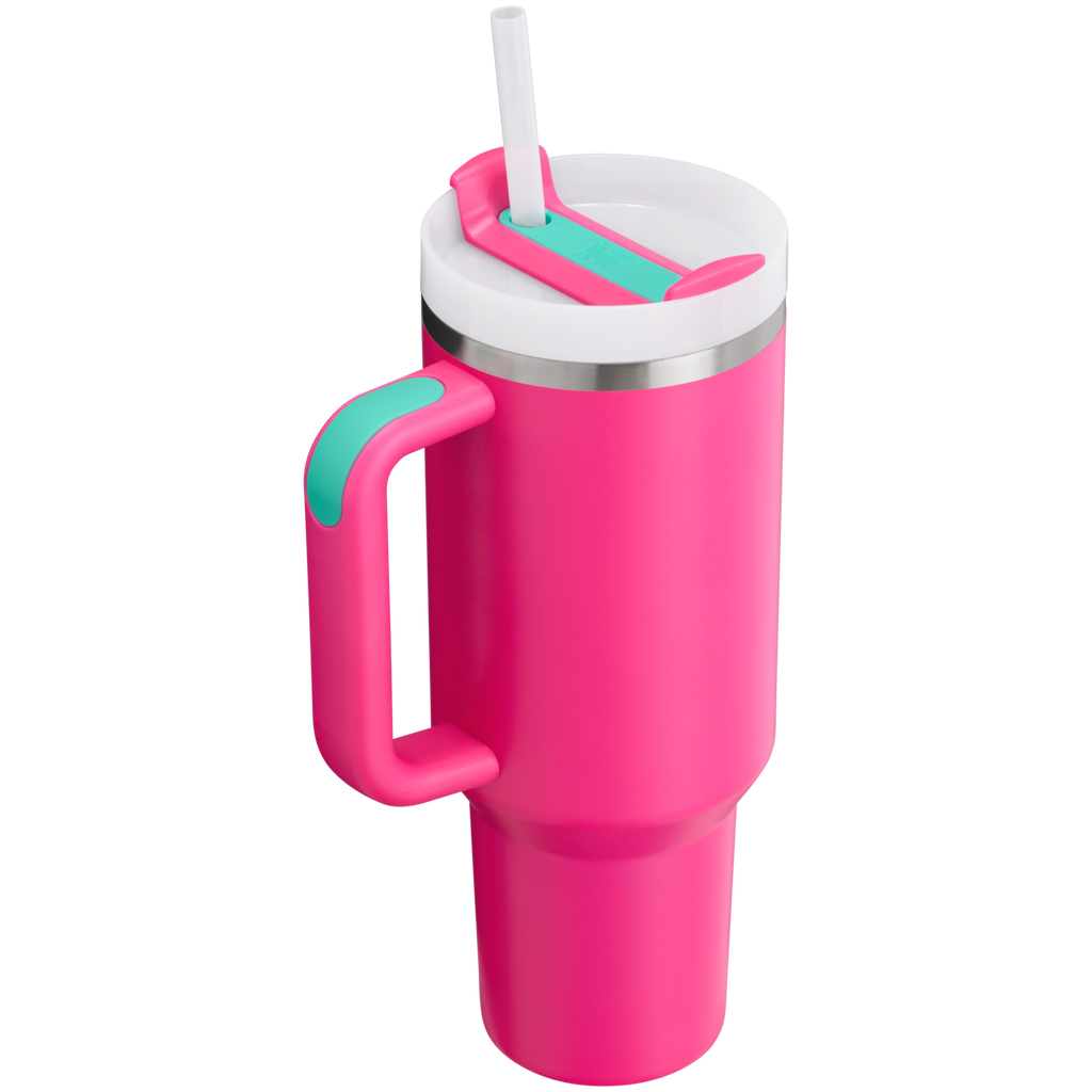 Splash-Resistant FlowState The Quencher H2.0 Flowstate Tumbler D050X - Double-Wall Vacuum Insulated Travel Tumbler with Straw Detail
