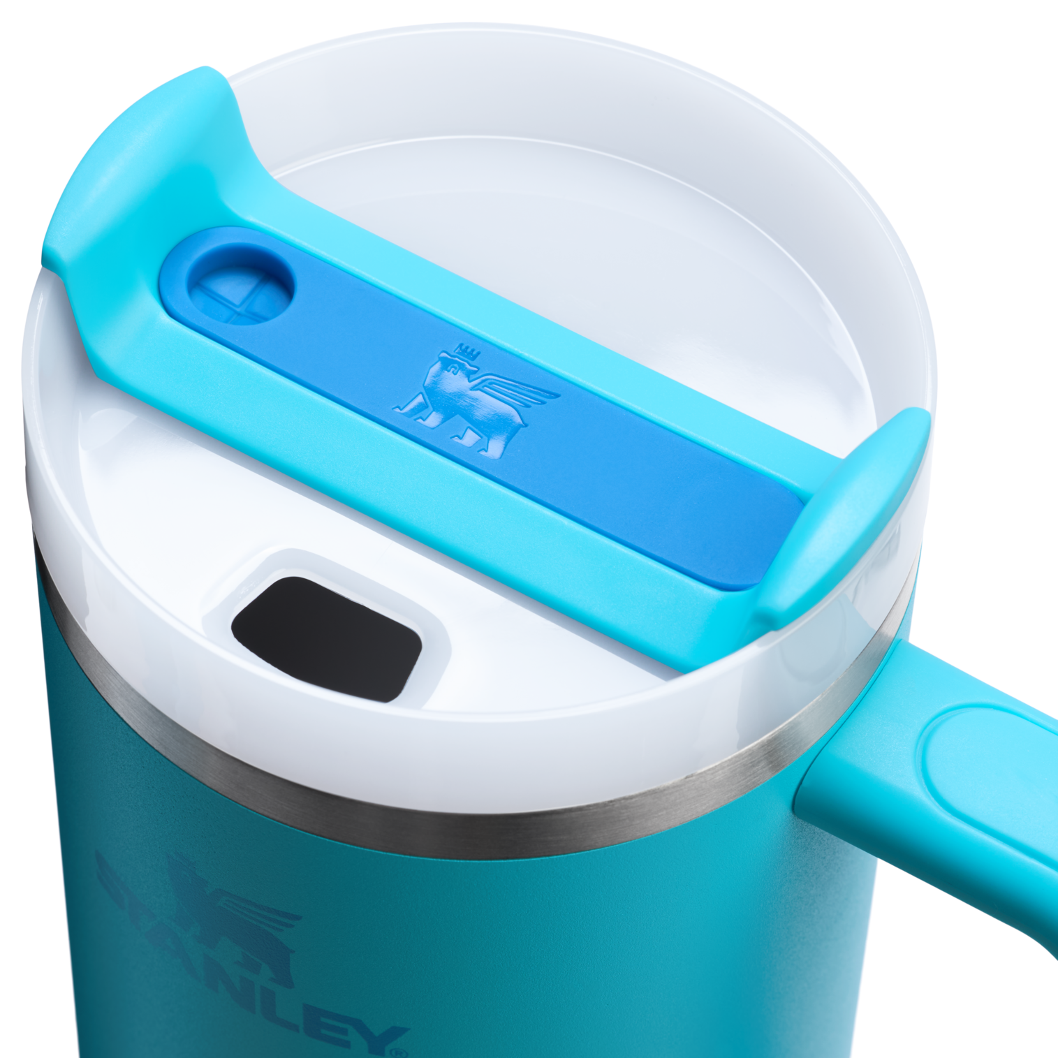 Splash-Resistant FlowState The Quencher H2.0 Flowstate Tumbler D050X - Double-Wall Vacuum Insulated Travel Tumbler with Straw Detail