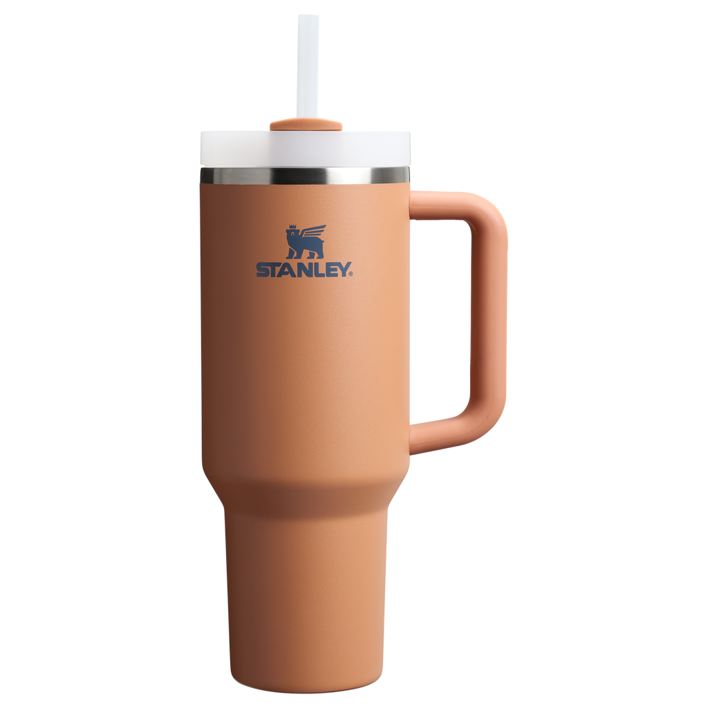 Splash-Resistant FlowState The Quencher H2.0 Flowstate Tumbler D050X - Double-Wall Vacuum Insulated Travel Tumbler with Straw - Toast