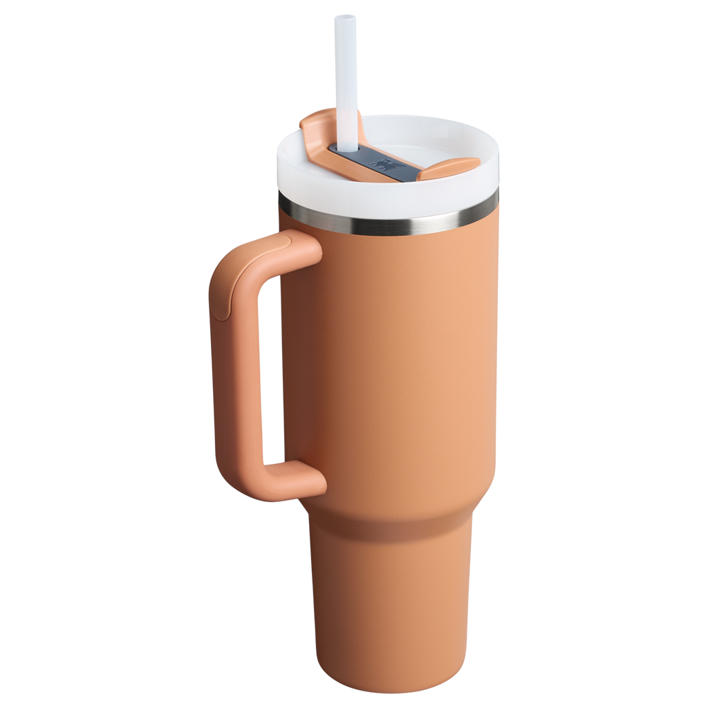 Splash-Resistant FlowState The Quencher H2.0 Flowstate Tumbler D050X - Double-Wall Vacuum Insulated Travel Tumbler with Straw Detail