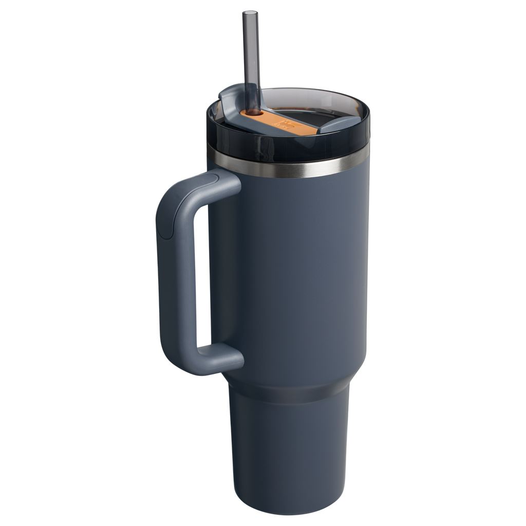 Splash-Resistant FlowState The Quencher H2.0 Flowstate Tumbler D050X - Double-Wall Vacuum Insulated Travel Tumbler with Straw Detail