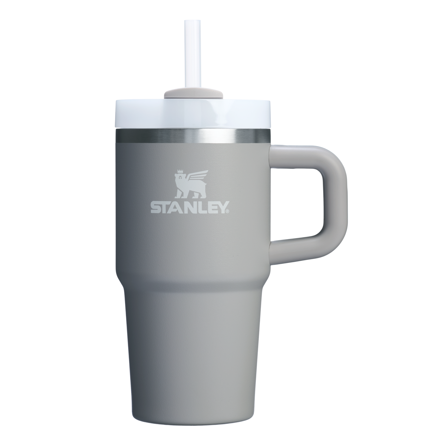 Large Capacity The Quencher H2.O Flowstate Tumbler D069R - Double-Wall Vacuum Insulated Travel Tumbler with Straw - Ash