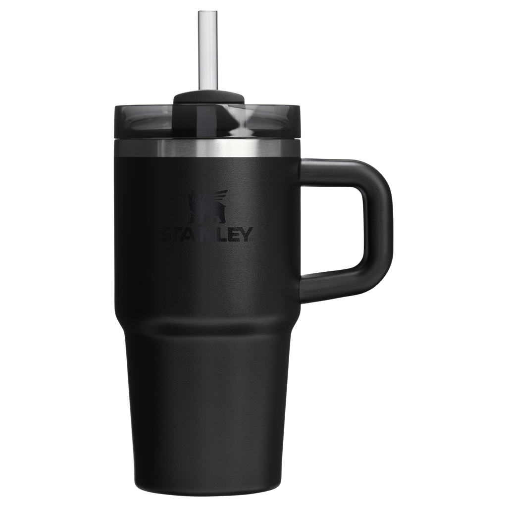 Car-Cup Friendly The Quencher H2.O Flowstate Tumbler | Stanley Create D274S - Premium Stainless Steel Straw Cup for All-Day Hydration - Black 2.0