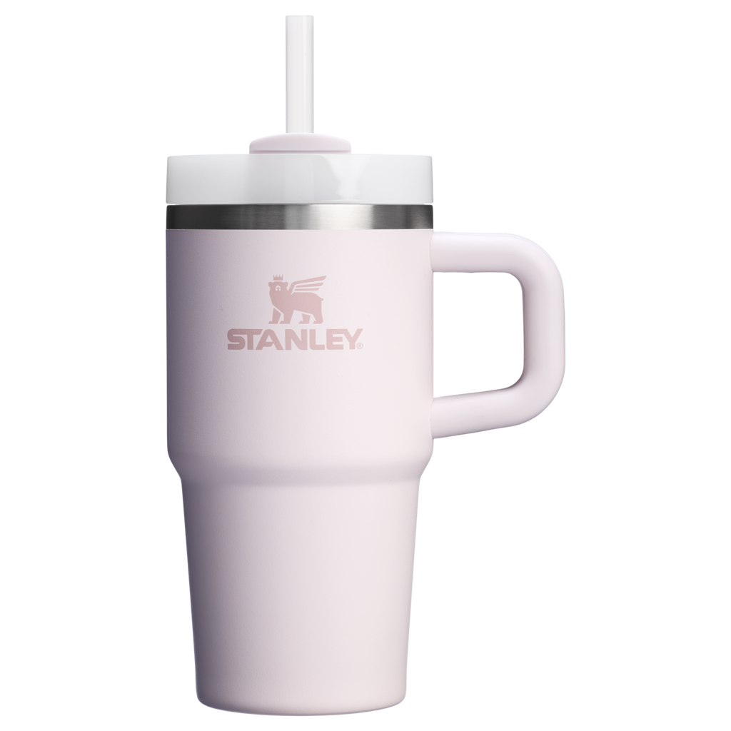 Large Capacity The Quencher H2.O Flowstate Tumbler D069R - Double-Wall Vacuum Insulated Travel Tumbler with Straw - Rose Quartz 2.0