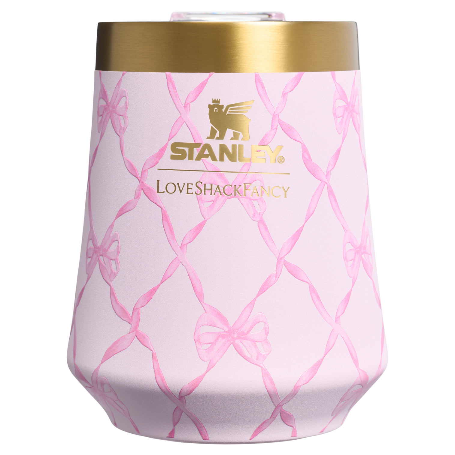 Vacuum Insulated Wine Stanley 1913 x LoveShackFancy Holiday Reserve Wine Tumbler D367F - Premium Insulated Egg-Shaped Wine Glass for Outdoors Detail