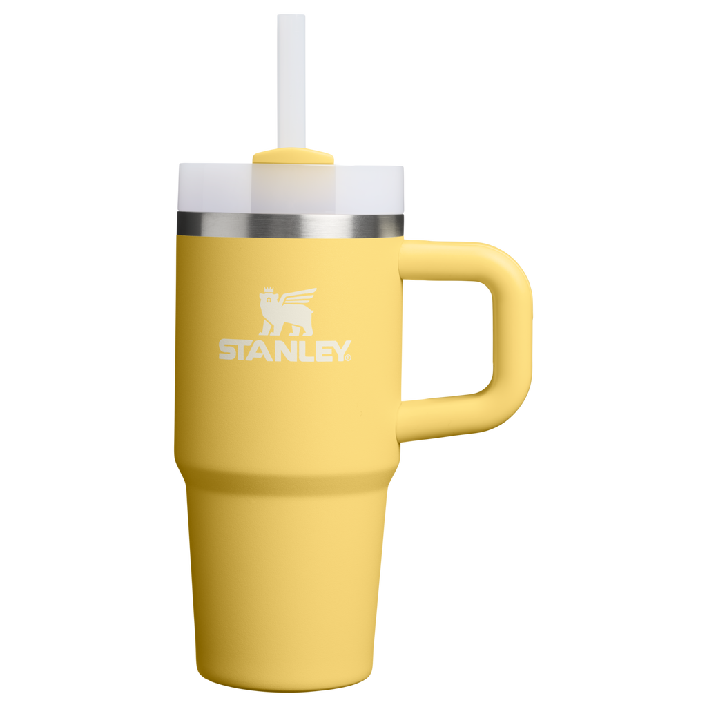 Splash-Resistant FlowState The Quencher H2.O Flowstate Tumbler D068Z - Double-Wall Vacuum Insulated Travel Tumbler with Straw - Daffodil