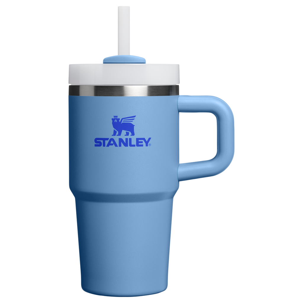 Large Capacity The Quencher H2.O Flowstate Tumbler D069R - Double-Wall Vacuum Insulated Travel Tumbler with Straw - Blue Sky