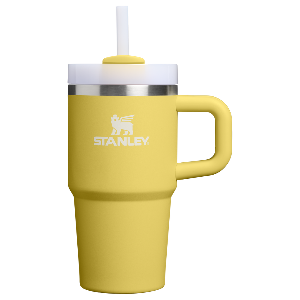 Car-Cup Friendly The Quencher H2.O Flowstate Tumbler | Stanley Create D274S - Premium Stainless Steel Straw Cup for All-Day Hydration - Daffodil