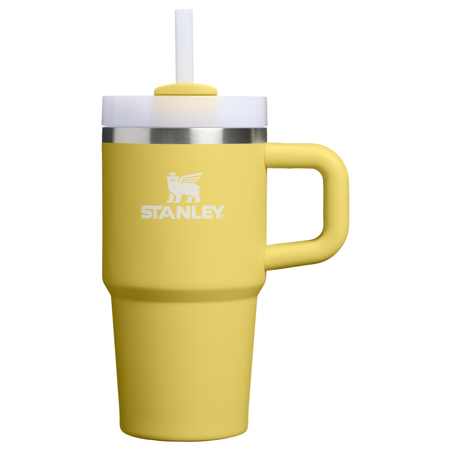Large Capacity The Quencher H2.O Flowstate Tumbler D069R - Double-Wall Vacuum Insulated Travel Tumbler with Straw - Daffodil