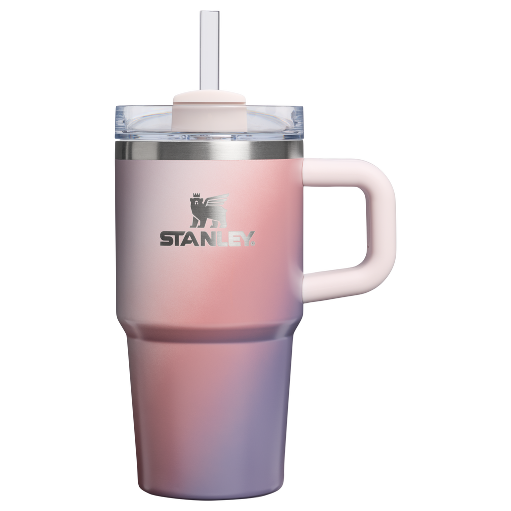 Large Capacity The Quencher H2.O Flowstate Tumbler D069R - Double-Wall Vacuum Insulated Travel Tumbler with Straw - Dawn Spiral