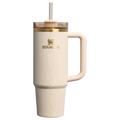 Splash-Resistant FlowState The Cheers & Cheer Quencher H2.0 Flowstate Tumbler D189S - 40oz Large Capacity Car-Cup Friendly Quencher - Birch Woodgrain
