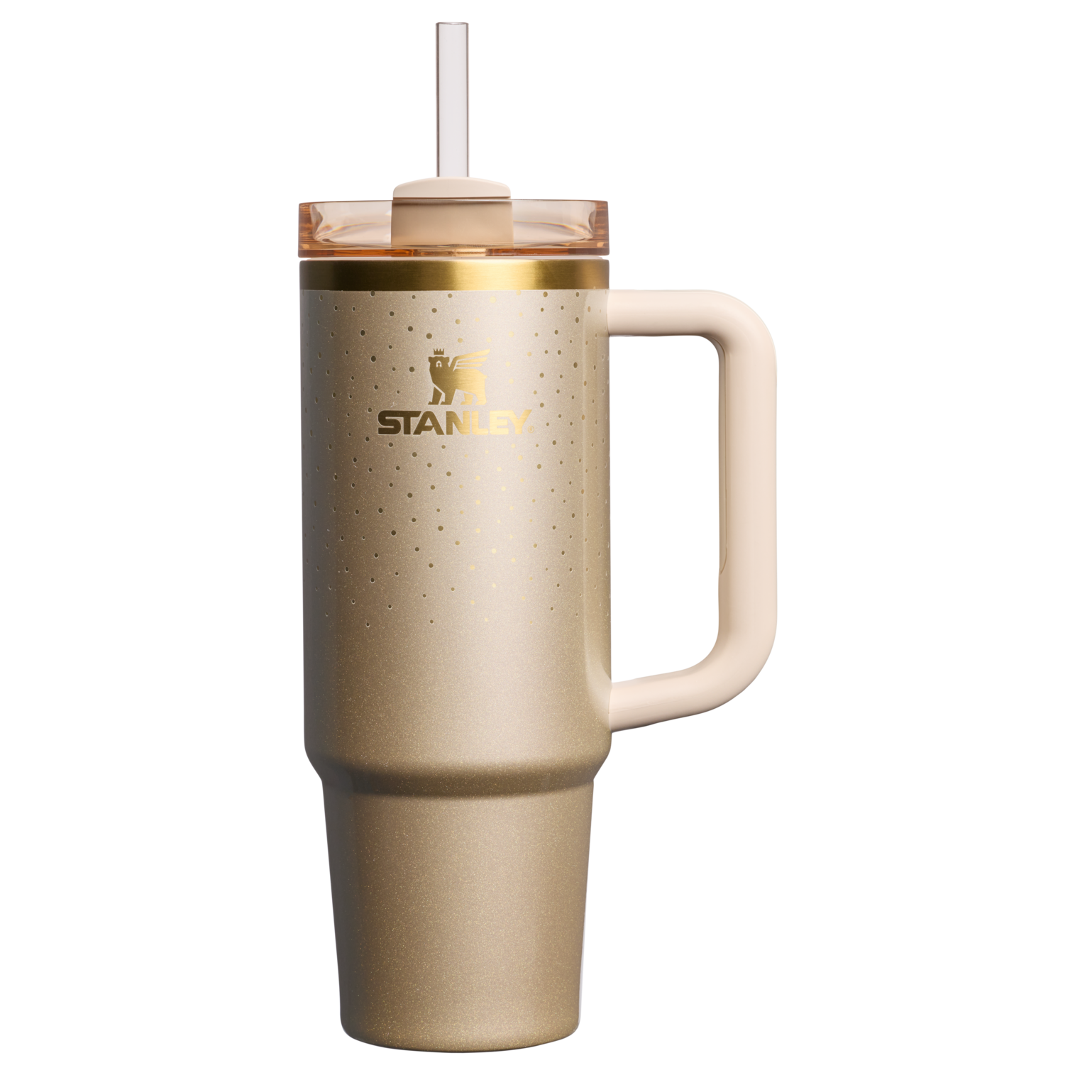 Splash-Resistant FlowState The Cheers & Cheer Quencher H2.0 Flowstate Tumbler D189S - 40oz Large Capacity Car-Cup Friendly Quencher - Prosecco Shimmer