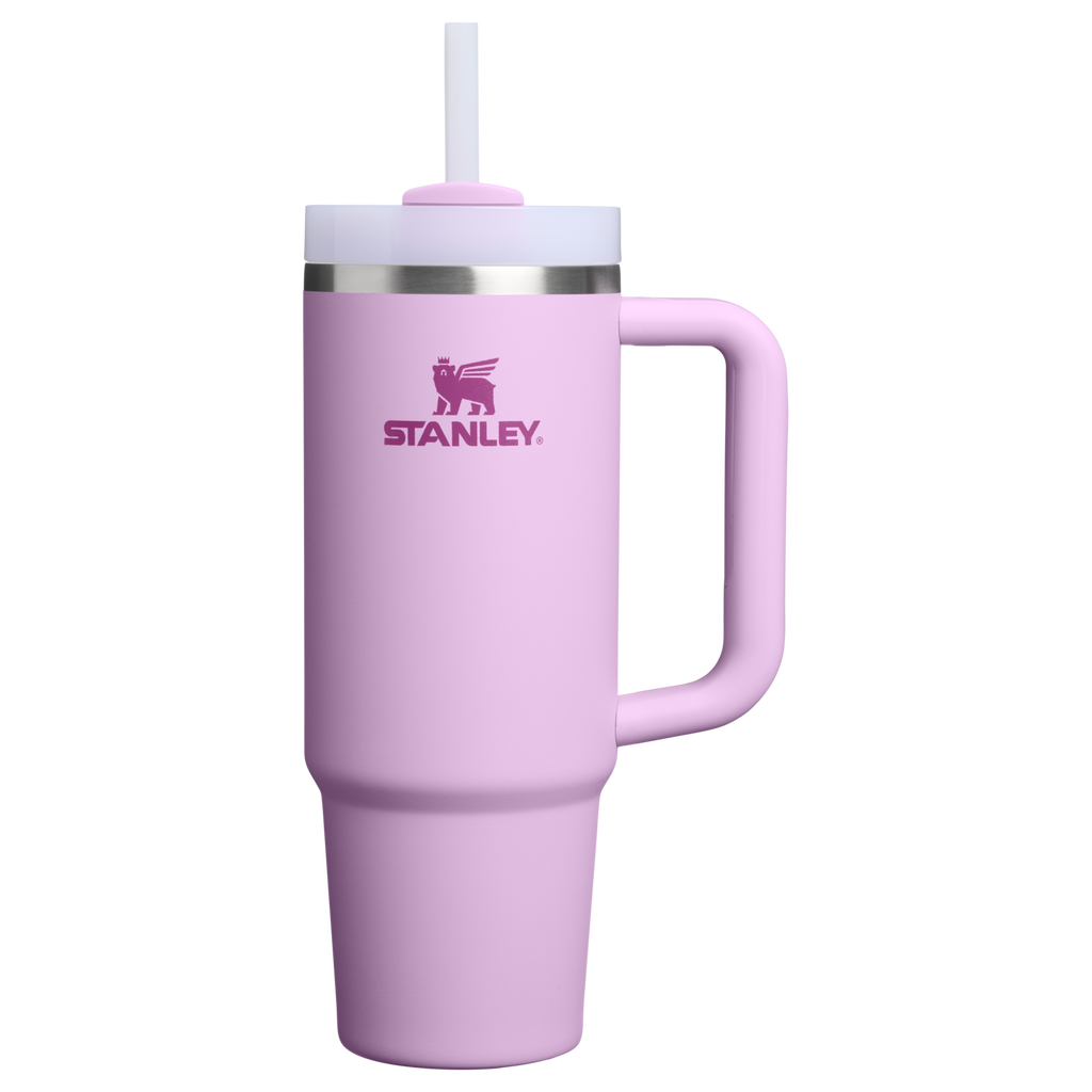 Double-Wall Vacuum The Quencher H2.0 Flowstate Tumbler | Stanley Create D331C - 40oz Large Capacity Car-Cup Friendly Quencher - Soft Orchid