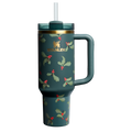 Large Capacity The Cheers & Cheer Quencher H2.0 Flowstate Tumbler D188Q - 40oz Large Capacity Car-Cup Friendly Quencher - Holiday Botanical