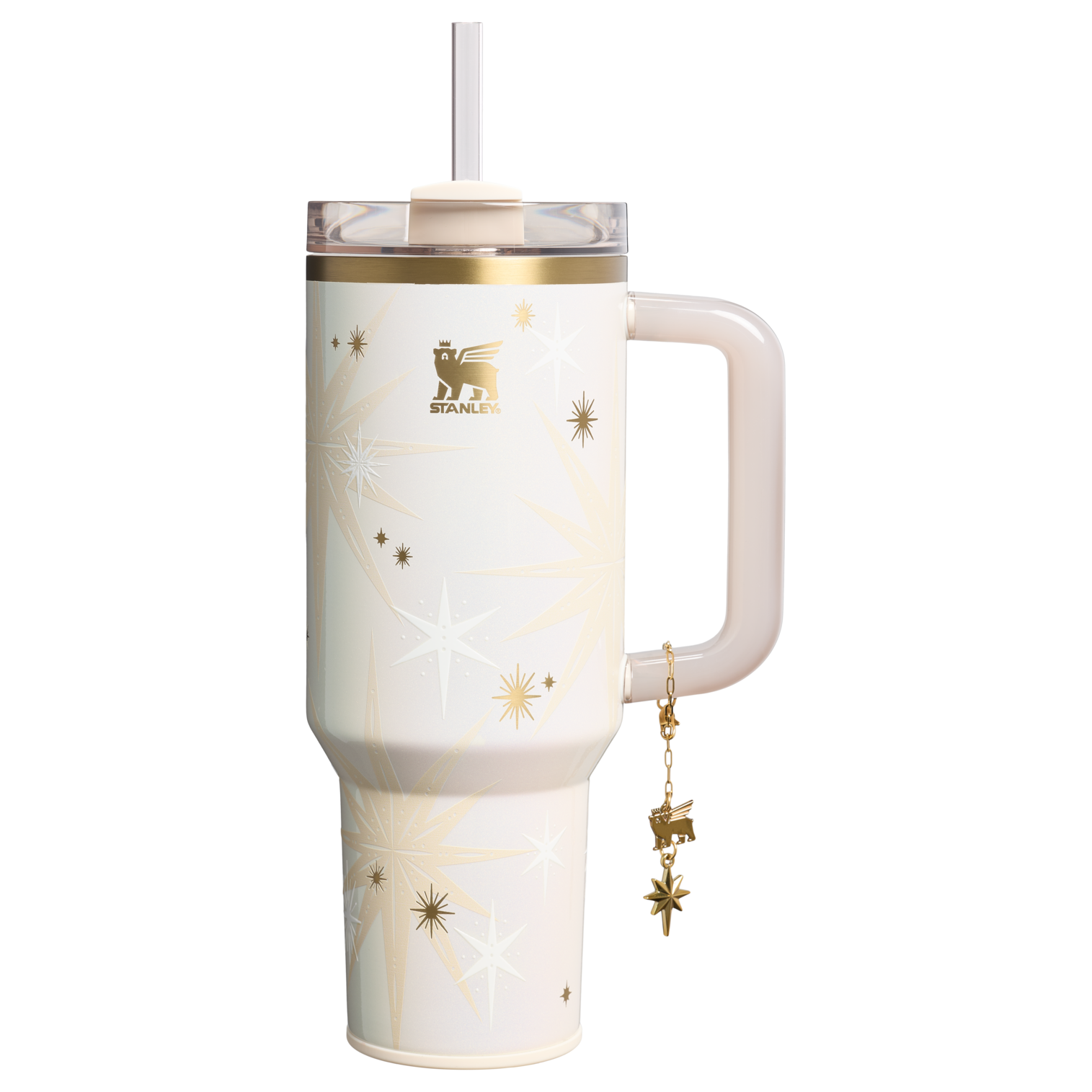 Double-Wall Vacuum The Quencher Luxe H2.0 Flowstate Tumbler D368A - Double-Wall Vacuum Insulated Travel Tumbler with Straw - Starlight Shimmer