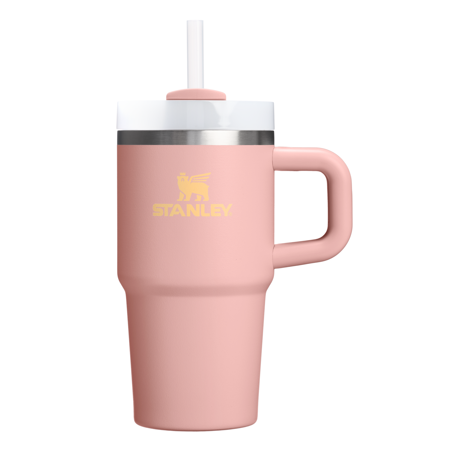 Car-Cup Friendly The Quencher H2.O Flowstate Tumbler | Stanley Create D274S - Premium Stainless Steel Straw Cup for All-Day Hydration - Peach Rose