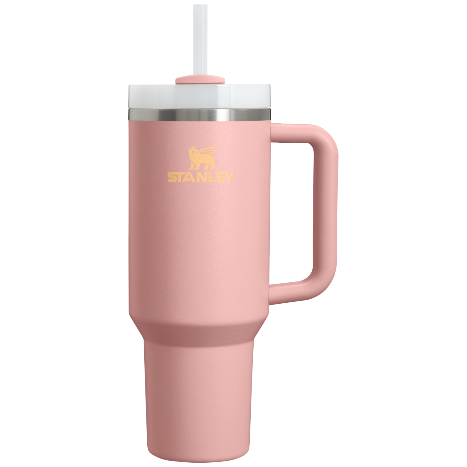 Splash-Resistant FlowState The Quencher H2.0 Flowstate Tumbler D050X - Double-Wall Vacuum Insulated Travel Tumbler with Straw - Peach Rose