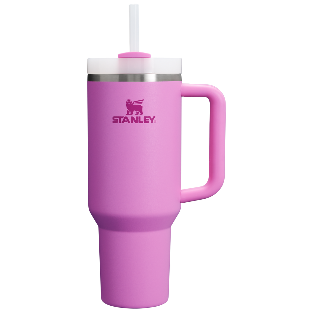 Splash-Resistant FlowState The Quencher H2.0 Flowstate Tumbler D050X - Double-Wall Vacuum Insulated Travel Tumbler with Straw - Peony