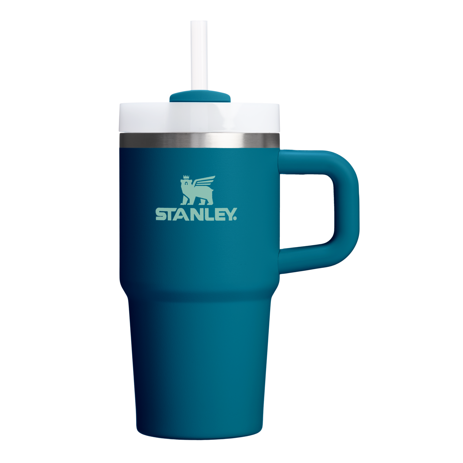 Car-Cup Friendly The Quencher H2.O Flowstate Tumbler | Stanley Create D274S - Premium Stainless Steel Straw Cup for All-Day Hydration - Coastal Teal