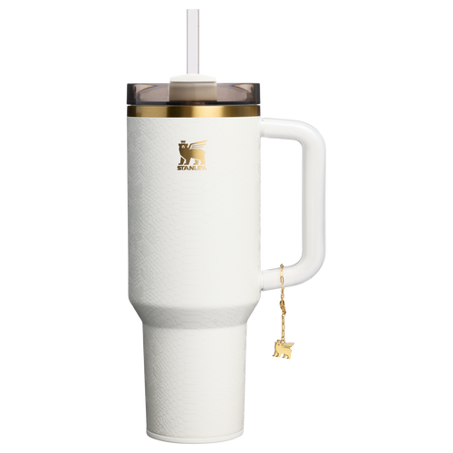 Car-Cup Friendly The Quencher Luxe H2.0 Flowstate Tumbler D170A - Double-Wall Vacuum Insulated Travel Tumbler with Straw - Pale Stone Snakeskin