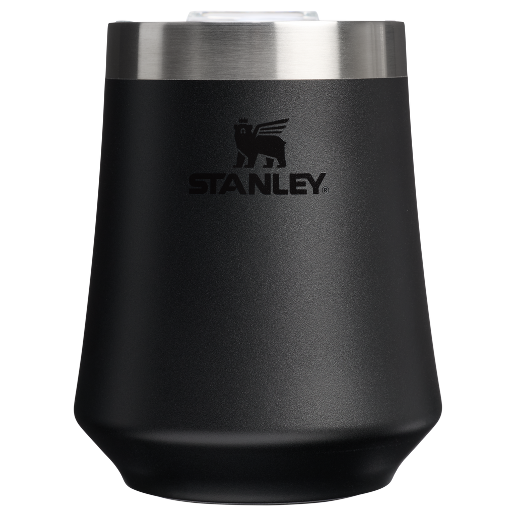Premium Matte The Reserve Wine Tumbler D125V - Shatterproof Flavor-Preserving Cocktail Tumbler with Lid - Black 2.0