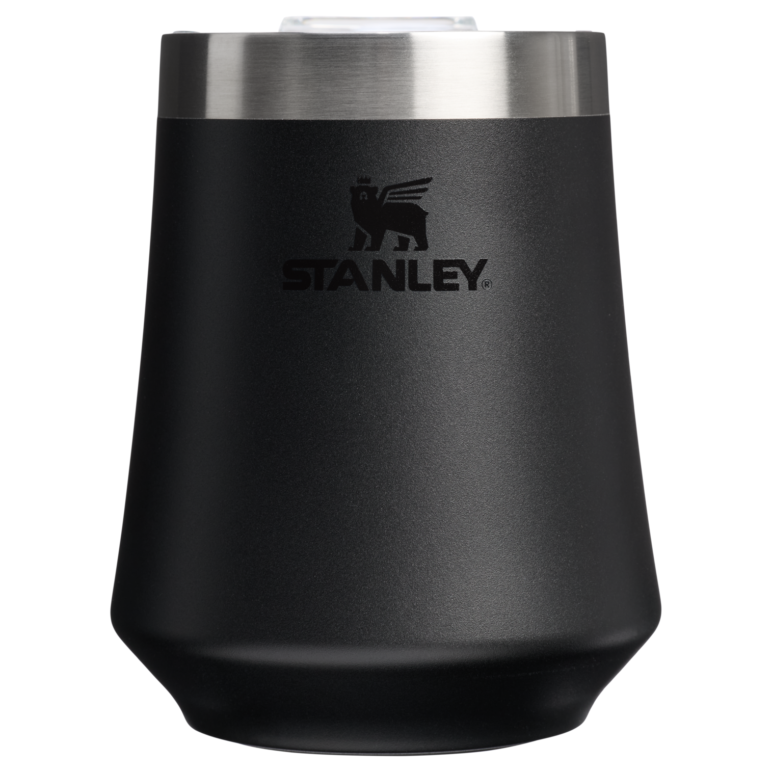 Premium Matte The Reserve Wine Tumbler D125V - Shatterproof Flavor-Preserving Cocktail Tumbler with Lid - Black 2.0