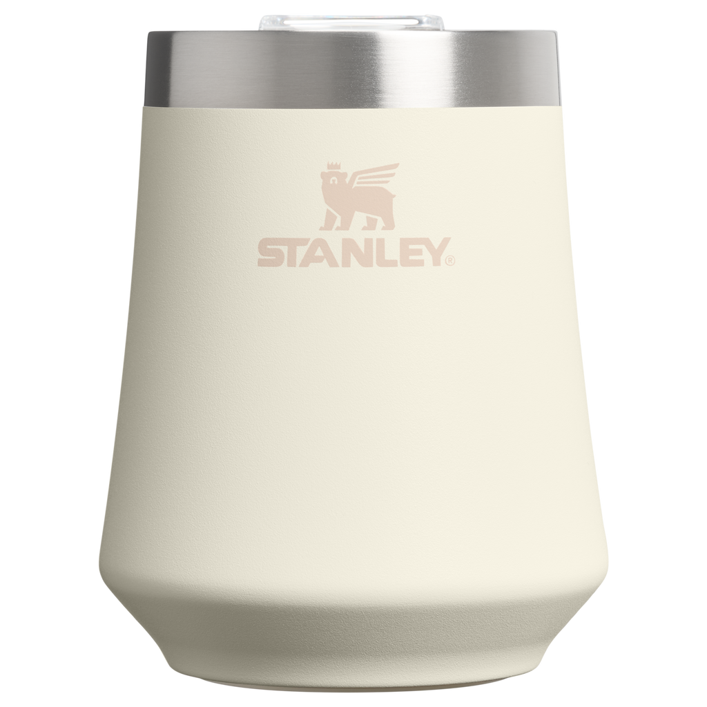 Shatterproof Luxury The Reserve Wine Tumbler | Stanley Create D302P - Premium Insulated Egg-Shaped Wine Glass for Outdoors - Cream