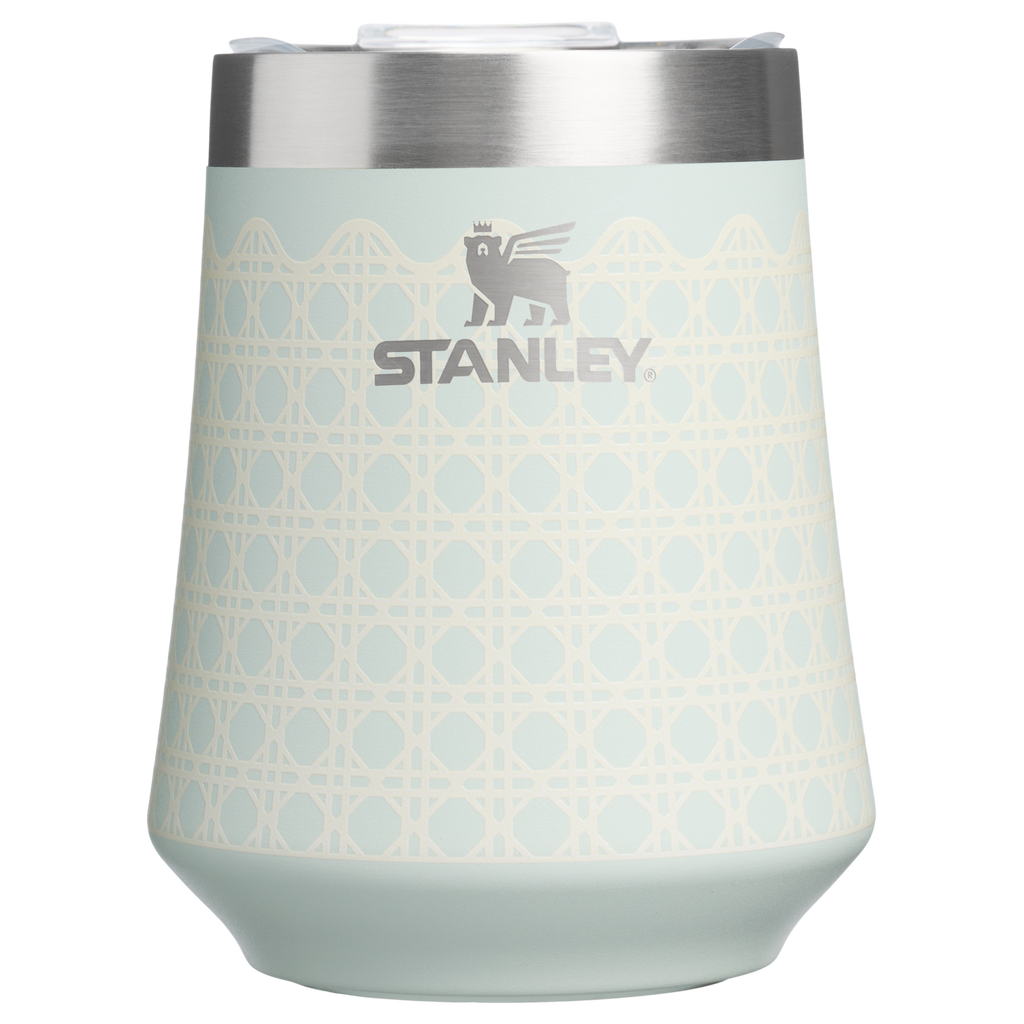 Vacuum Insulated Wine The Reserve Wine Tumbler D352C - Shatterproof Flavor-Preserving Cocktail Tumbler with Lid - Mist Rattan