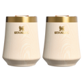 Shatterproof Luxury The Cheers & Cheer Reserve Wine Tumbler | 2-pack D190T - Premium Insulated Egg-Shaped Wine Glass for Outdoors - Birch Woodgrain