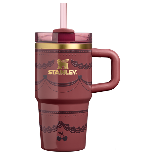 Car-Cup Friendly The Valentine’s Day Quencher H2.0  Flowstate Tumbler D234X - Double-Wall Vacuum Insulated Travel Tumbler with Straw - Red Velvet Cake