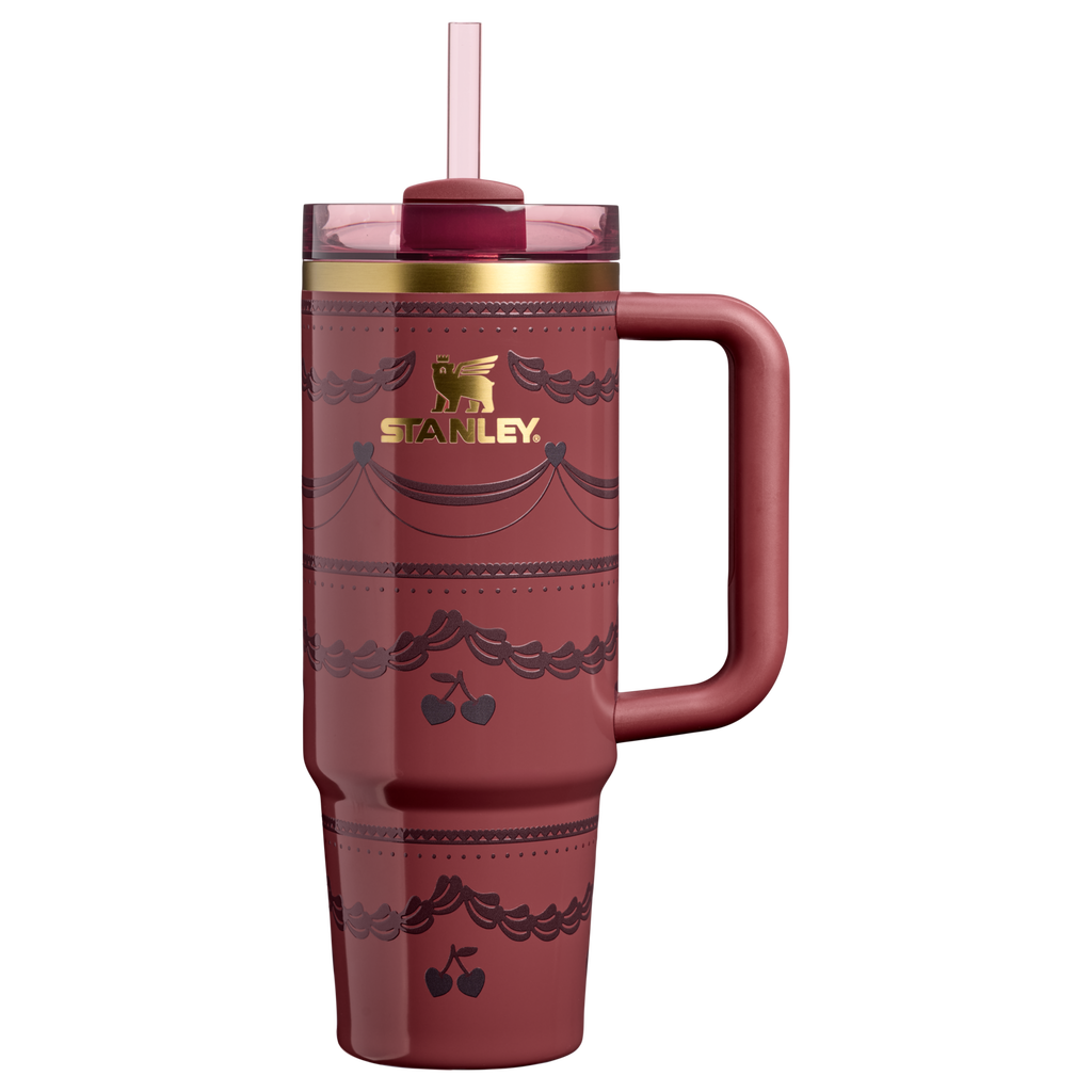 Splash-Resistant FlowState The Valentine’s Day Quencher H2.0 Flowstate Tumbler D232U - FlowState 3-Position Lid Insulated Travel Mug - Red Velvet Cake