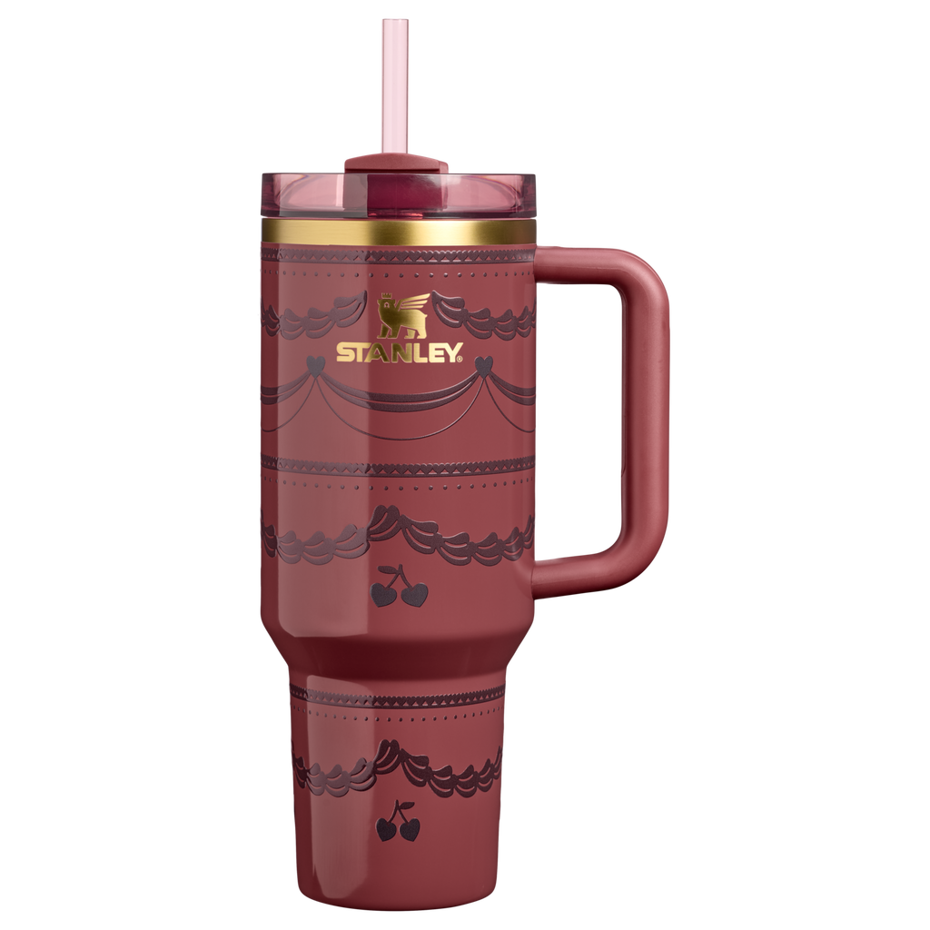 Double-Wall Vacuum The Valentine’s Day Quencher H2.0 Flowstate Tumbler D231T - Premium Stainless Steel Straw Cup for All-Day Hydration - Red Velvet Cake