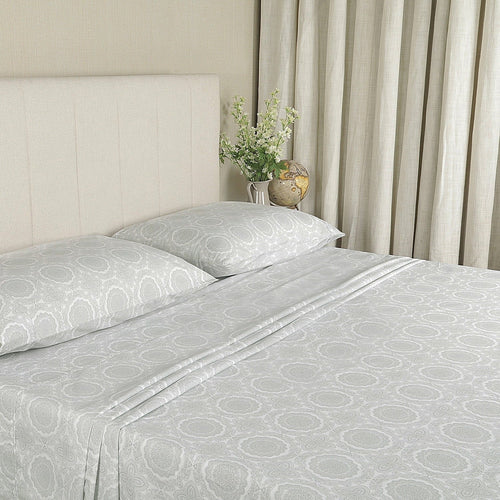 Breathable Luxury 100% Cotton Queen Sheets Set, 4 Piece Bed Sheets Set with HeiQ Fresh, Percale Weave, Hotel Luxury, Ultra Soft Sheets ... - Breathable Egyptian Cotton Flat & Fitted Sheets - Default Title
