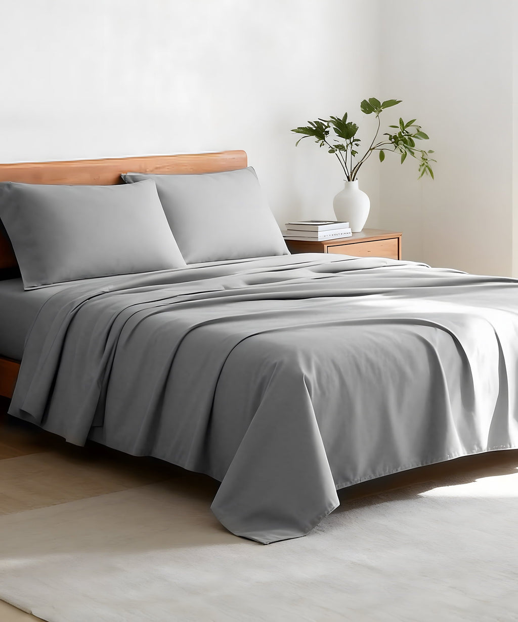 Cooling Sateen Full Size 4 Piece Sheet Set, Comfy Breathable Cooling Bed Sheets Set, Hotel Luxury Bedding, Deep Pockets, Ultra-Soft,... - Premium Ultra-Soft Pillowcase Pair for Sleeping - Default Title