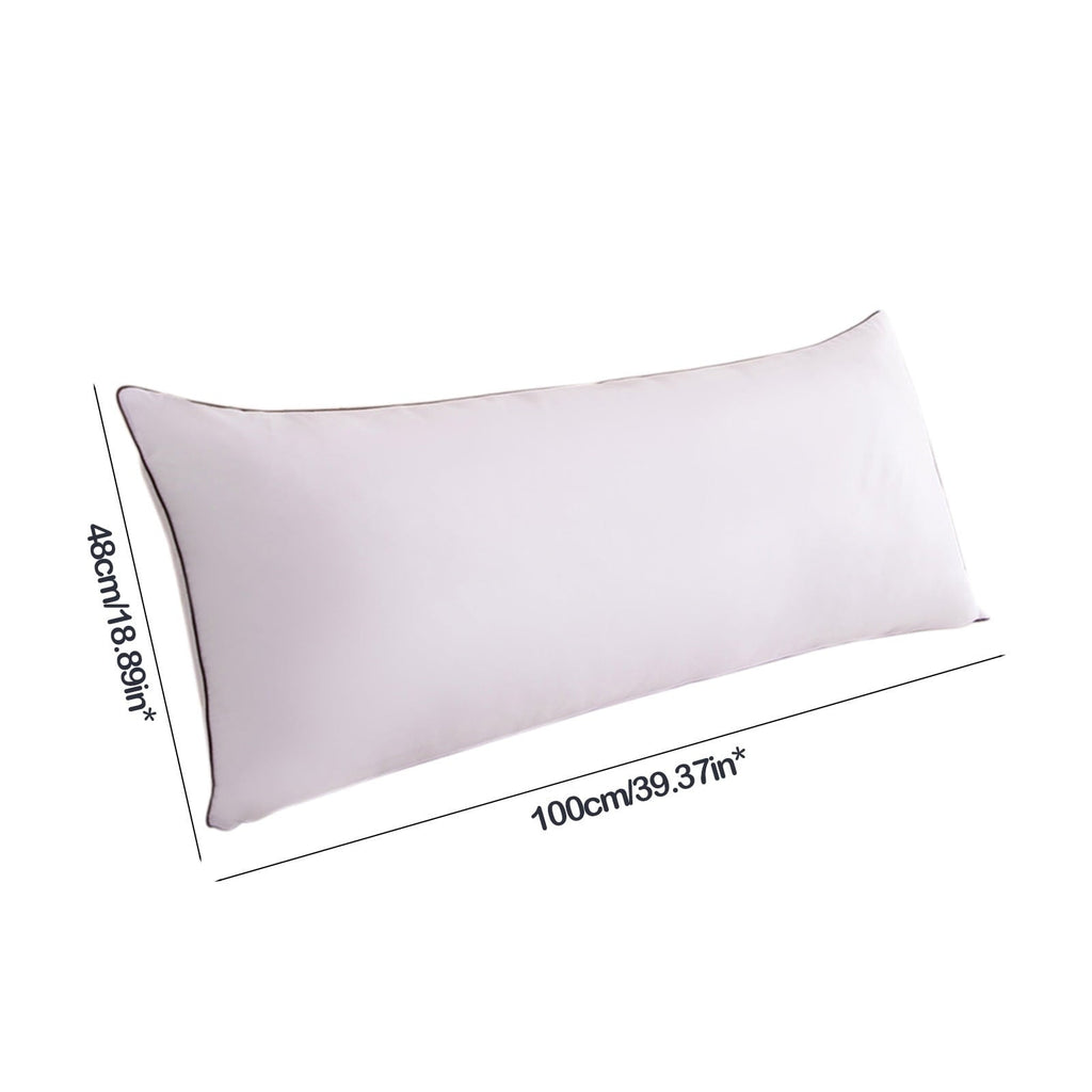 Orthopedic Support Long Pillows For Bed King Clearance! 100*48cm White Gentle Support Soybean Pillow, Comfortable Breathable Bed Pillows... - Decorative Throw Pillow Cushion for Sofa & Bed Detail