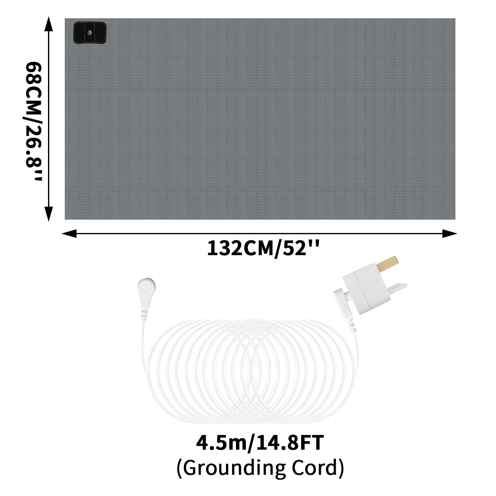 Cooling Sateen Grounding Sheets for All Mattress Sizes, Grounding Mat for Bed 10% Silver Fiber+90% Organic Cotton Grounding Sheets S... - Breathable Egyptian Cotton Flat & Fitted Sheets Detail