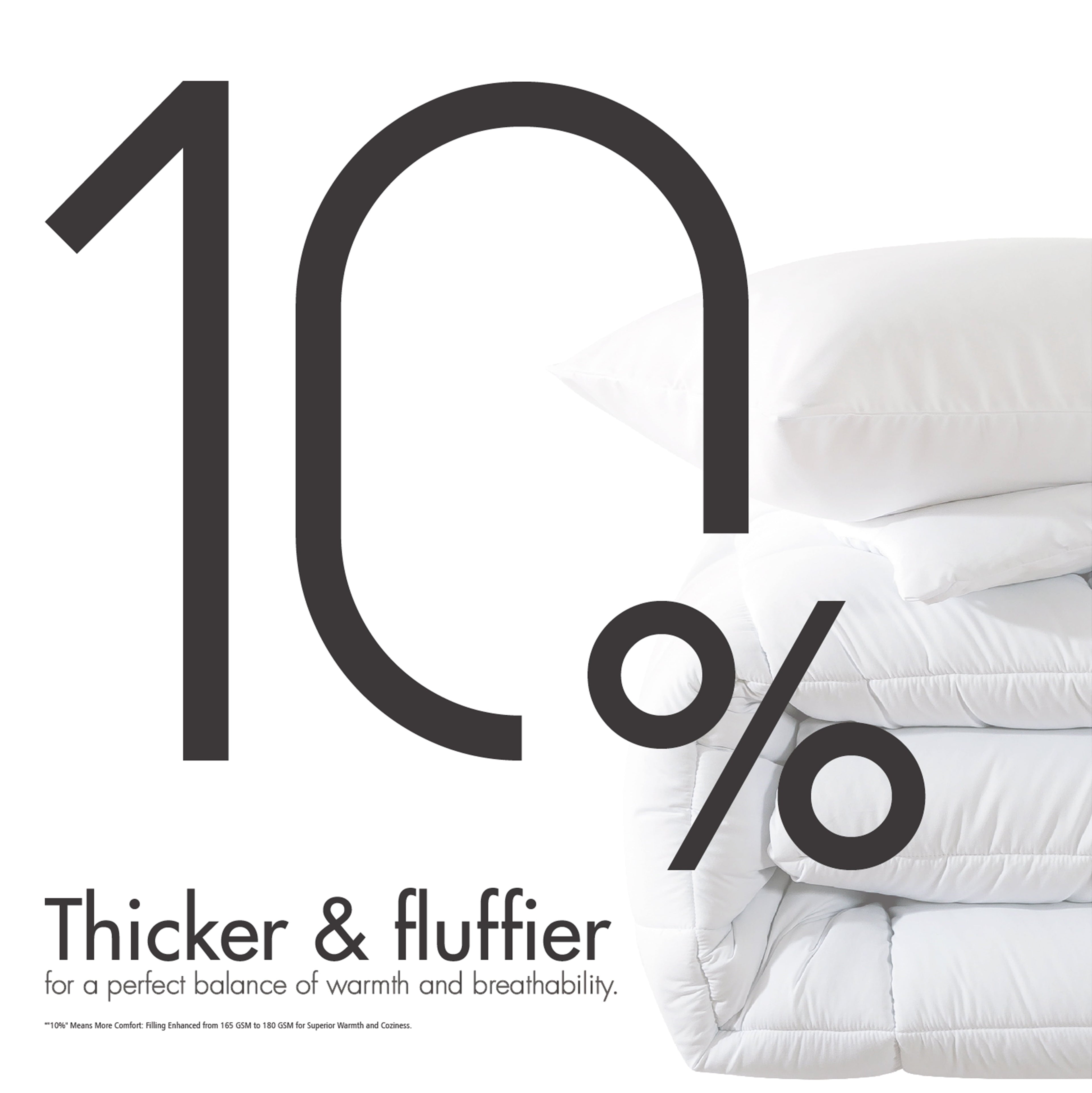 Hypoallergenic Cloud Queen Size 3-Piece All-Season Down Alternative Comforter Set Deep Black (Comforter and Pillowcase Bedding Set / bed i... - Cloud-Like Soft Lightweight Bed Comforter Detail