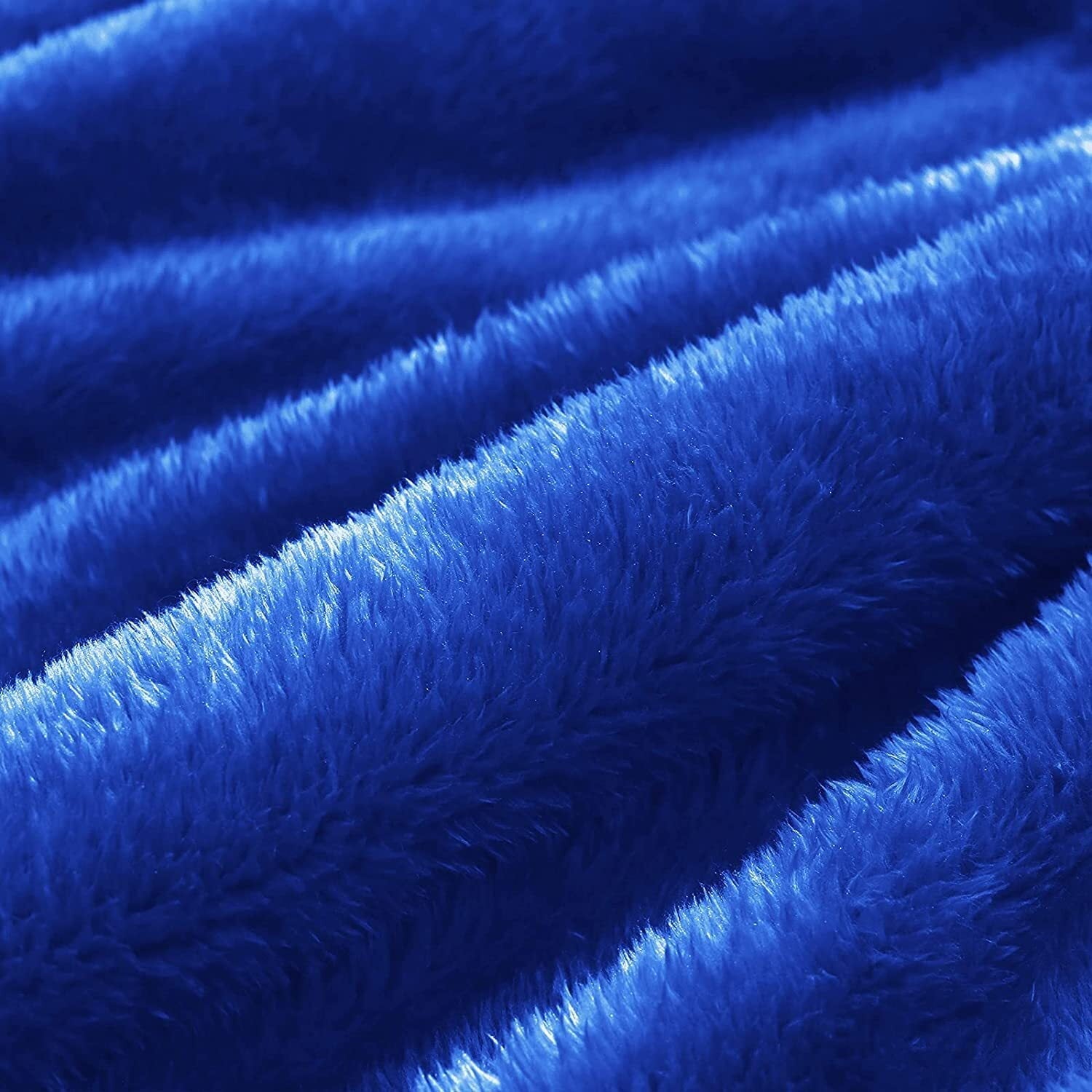 Cozy Fleece Plush Fuzzy Fleece Throw Blanket (40" x 50", Cobalt Blue)- Soft, Warm and Lightweight - Lightweight Plush Warm Blanket for All Seasons Detail
