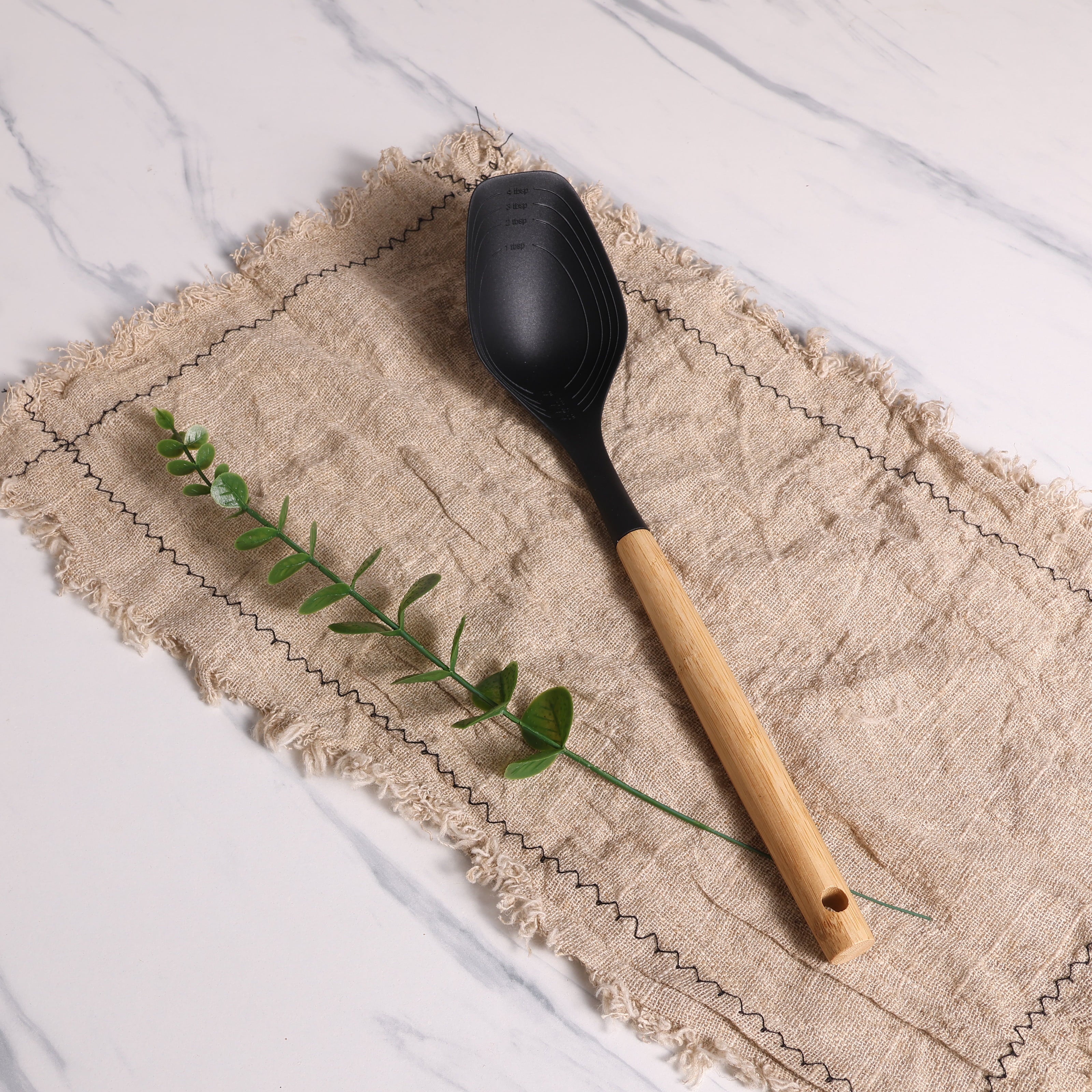 Professional Grade with Bamboo Handle, Ideal for Cooking , 13in L - Professional Kitchen Tool for Culinary Enthusiasts Detail