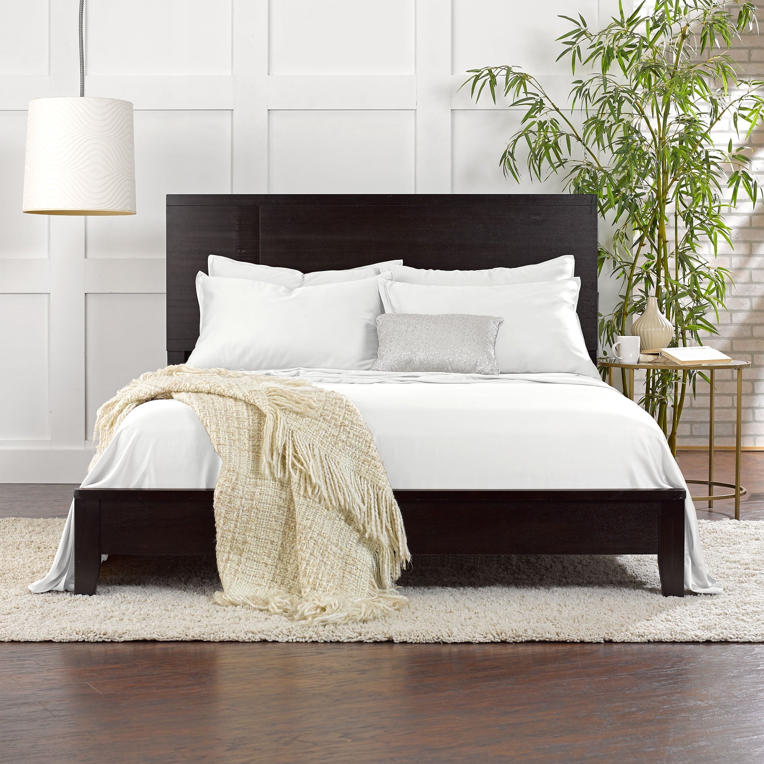 Cooling Sateen Sheets King Size Bed Sheet 4 Piece Set, Genuine 100% Organic Bamboo Viscose, Luxuriously Soft & Cooling, Double Stitc... - Premium Ultra-Soft Pillowcase Pair for Sleeping Detail