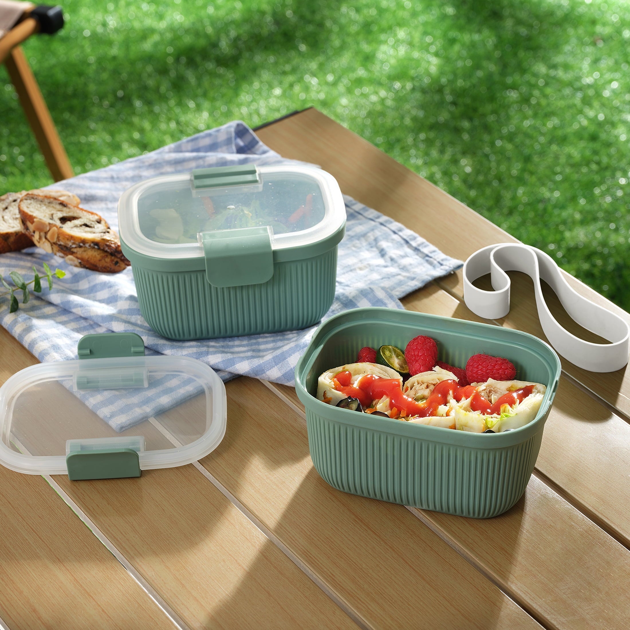 Sweet Treat Shaped Food Storage Snack Container, Plastic, Rectangle, Green, 19oz Capacity, Best Used for On-the-Go Snacks and Small Port... - Deliciously Soft Cupcake Sensory Glob Detail