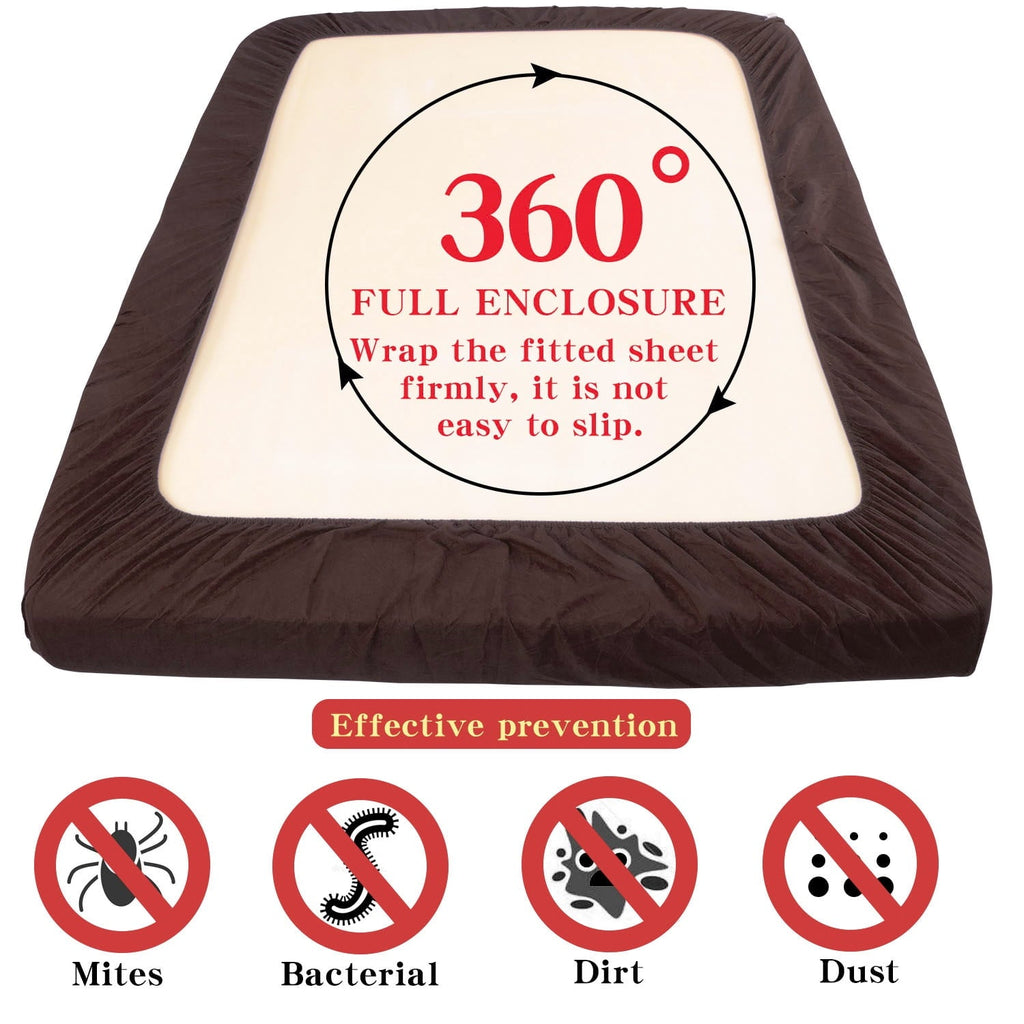 Wrinkle-Resistant Premium 1800 Series Microfiber Queen Fitted Sheet with Deep Pocket, Ultra Soft and Breathable Fitted Bed Sheet, 60x80... - Premium Ultra-Soft Pillowcase Pair for Sleeping Detail