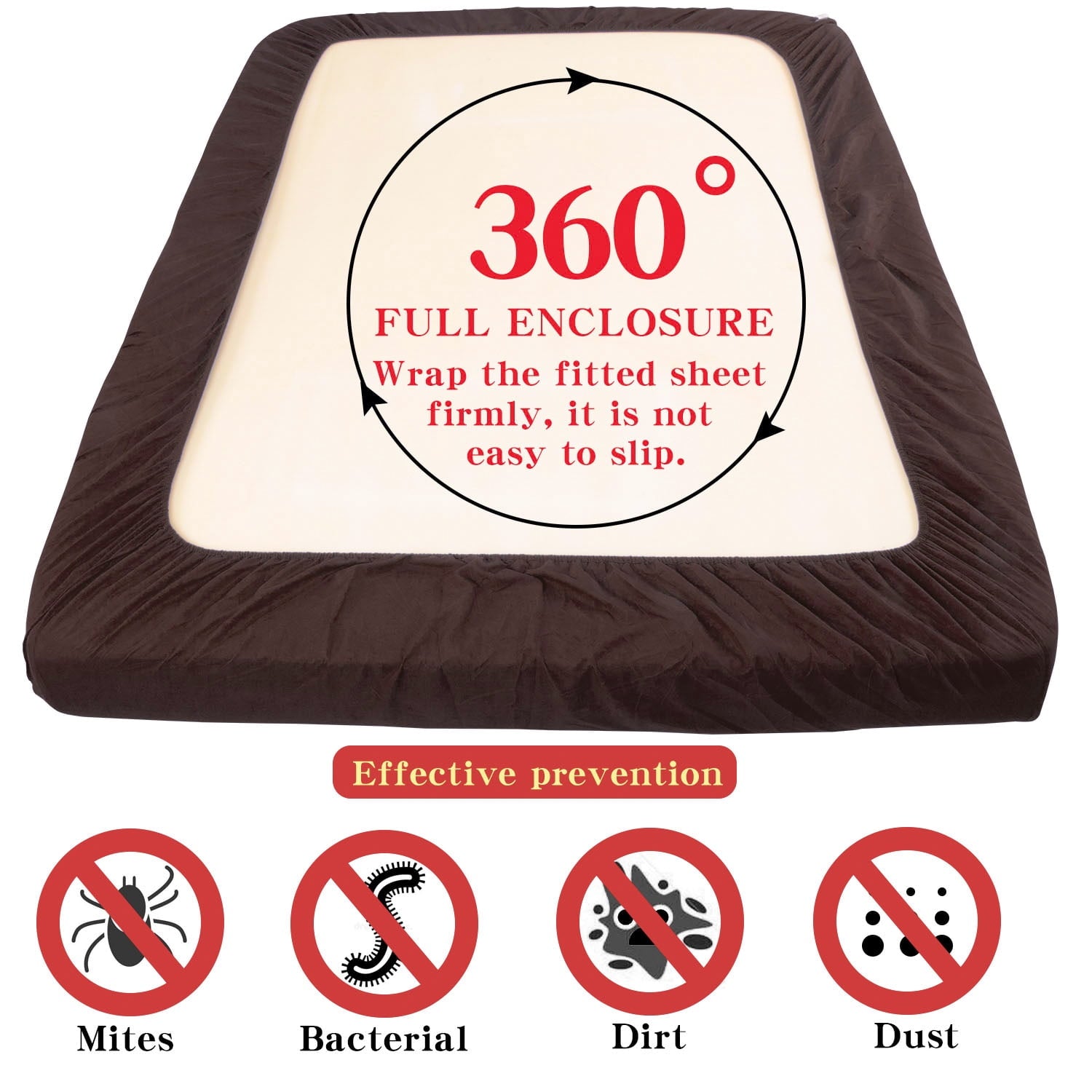 Wrinkle-Resistant Premium 1800 Series Microfiber Queen Fitted Sheet with Deep Pocket, Ultra Soft and Breathable Fitted Bed Sheet, 60x80... - Premium Ultra-Soft Pillowcase Pair for Sleeping Detail