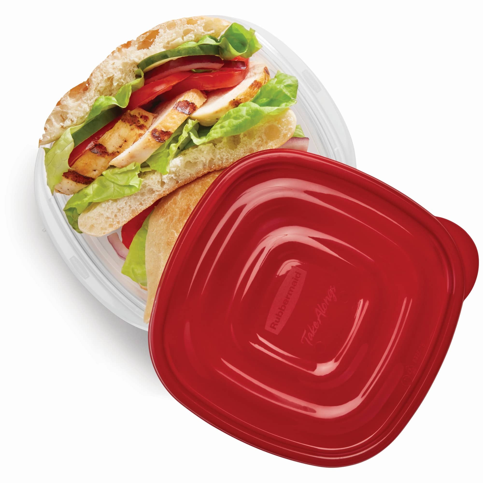 Deliciously Squishy 2.9-Cup Square Food Storage Containers, Ruby Red, 4 Pack - Squishy Dohnut Sweet Treat Shaped Stress Toy Detail