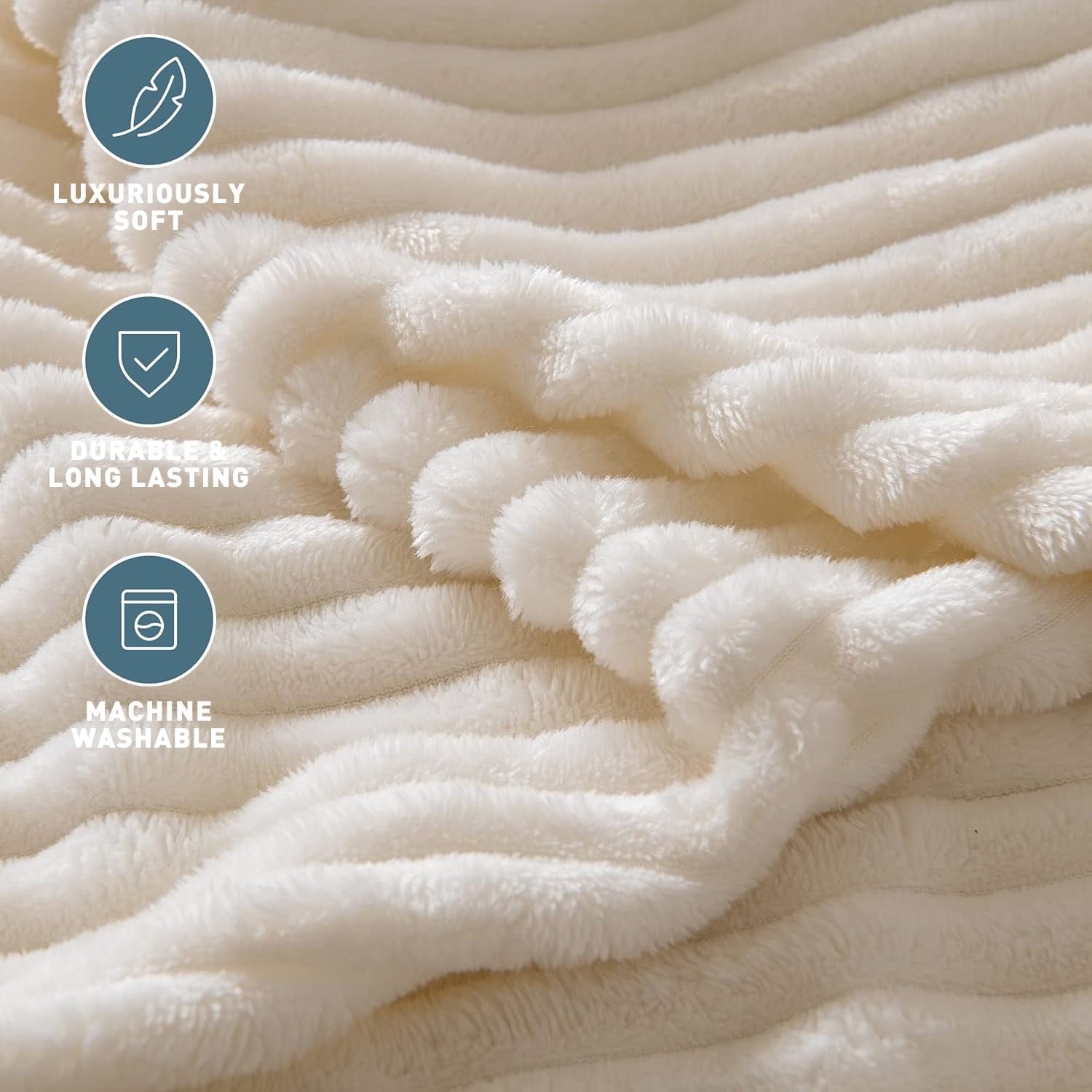 Super Soft Flannel Throw Size Blanket, Extra Soft Lightweight Bed Blanket with Strip , Plush Fuzzy Cozy Throws for Couch, Bed, Sofa Cozy... - Cozy Fleece Throw Blanket for Couch & Bed Detail