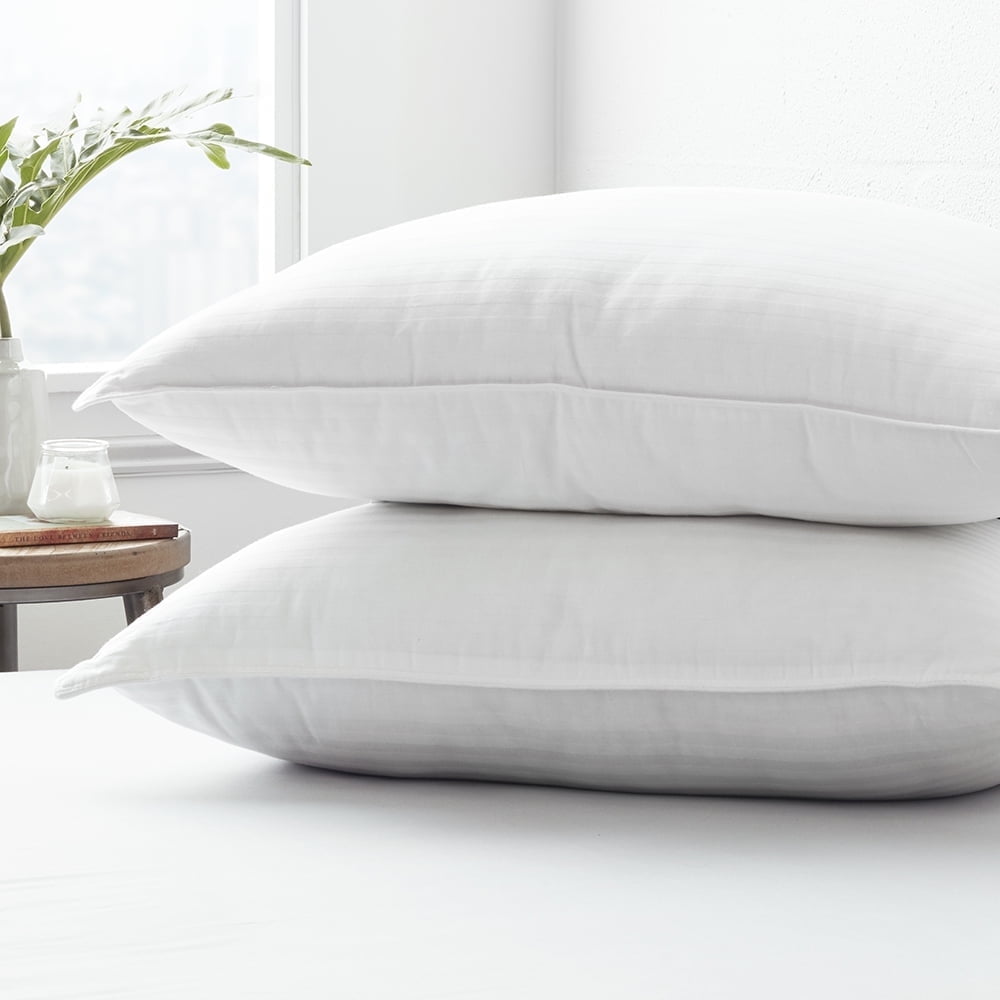Orthopedic Support Bed Pillow 2-Pack Standard/Queen Size For All Sleep Styles - Back, Side and Stomach Sleepers - Decorative Throw Pillow Cushion for Sofa & Bed Detail