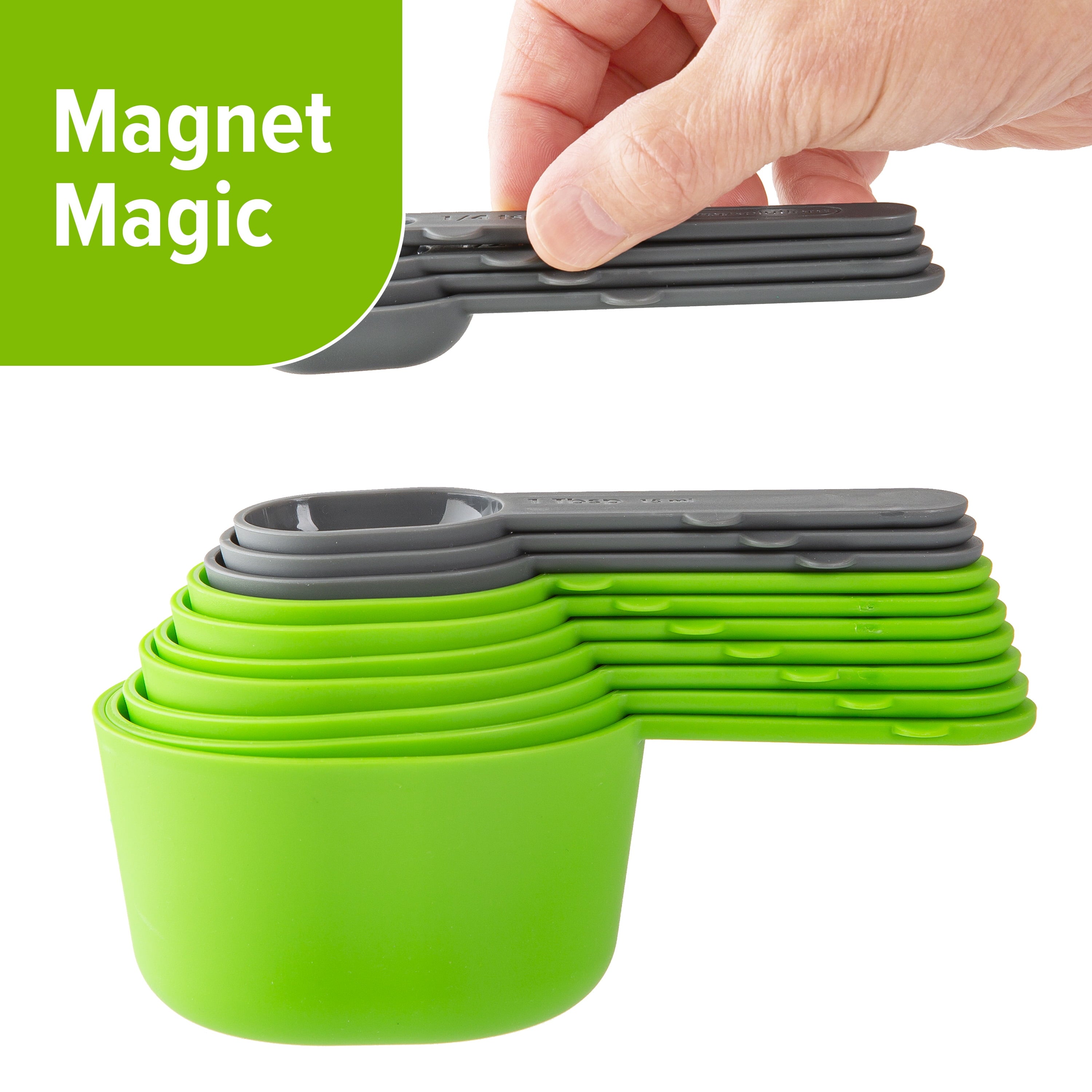 Innovative 15 Piece Magnetic Measuring Set - Multi-Functional Manual Food Chopper & Slicer Detail